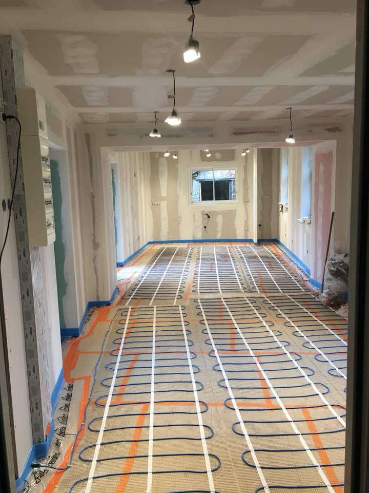 Entreprise d'Electricité pour installer un planché chauffant dans un agrandissement sur une habitation dans le secteur goderville 76